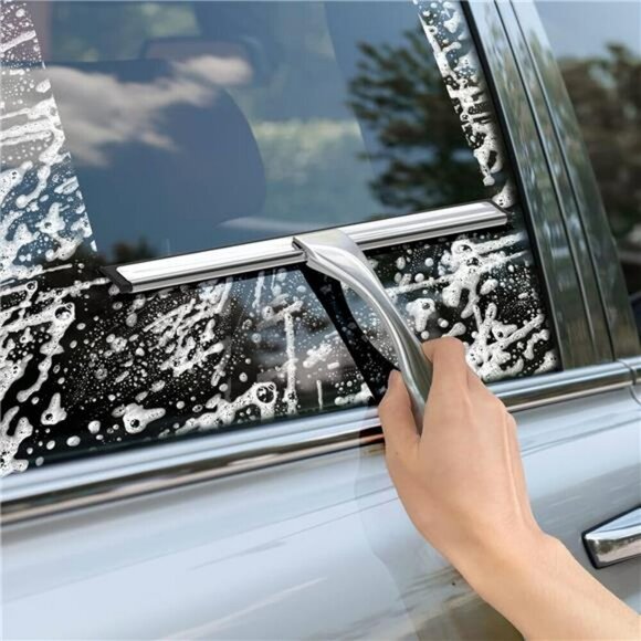 All-Purpose Stainless Steel Shower Squeegee for Shower Glass Door with 2 Hooks - Picture 6 of 8